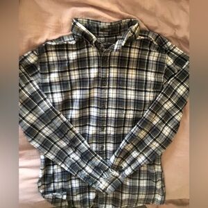 Eddie Bauer Men’s Flannel- Blue/Green Plaid. Classic Fit. Size Tall Med.